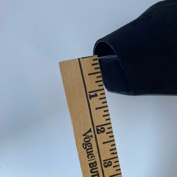 Black chunky heels peep toe size 7.5 - Picture 10 of 10